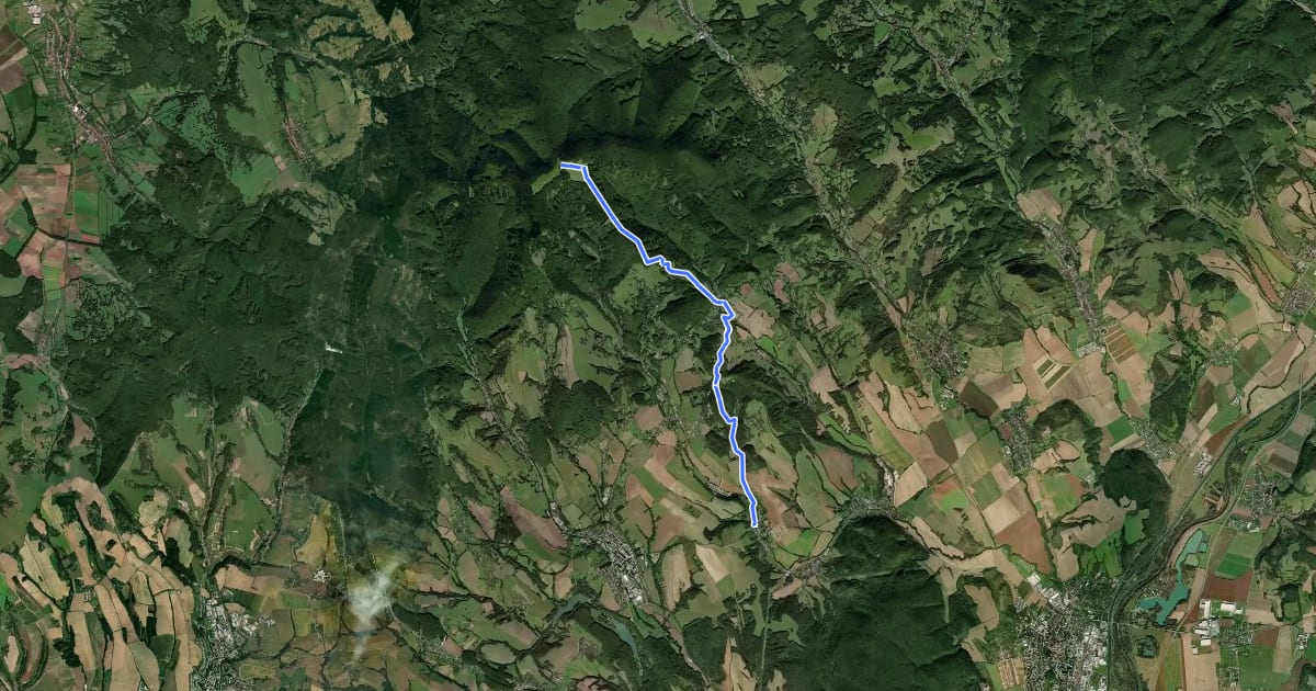 Маршрут Chodník kpt. Miloša Uhra на спутниковом снимке