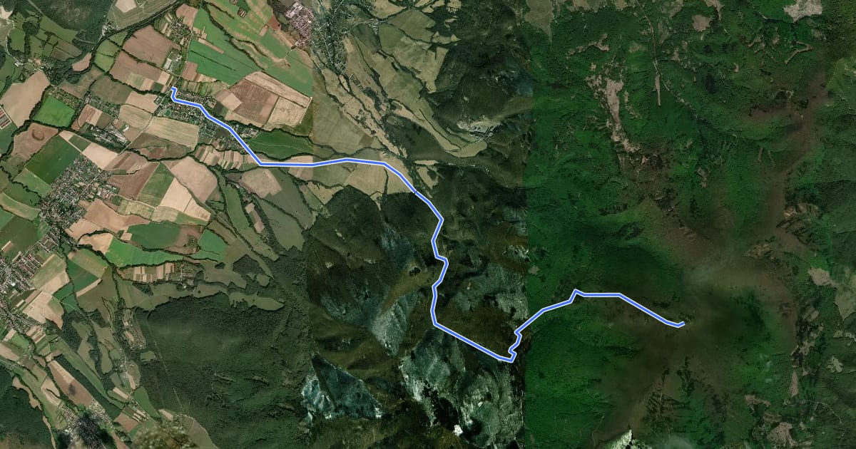 Маршрут Chodník Petra Školnu на спутниковом снимке