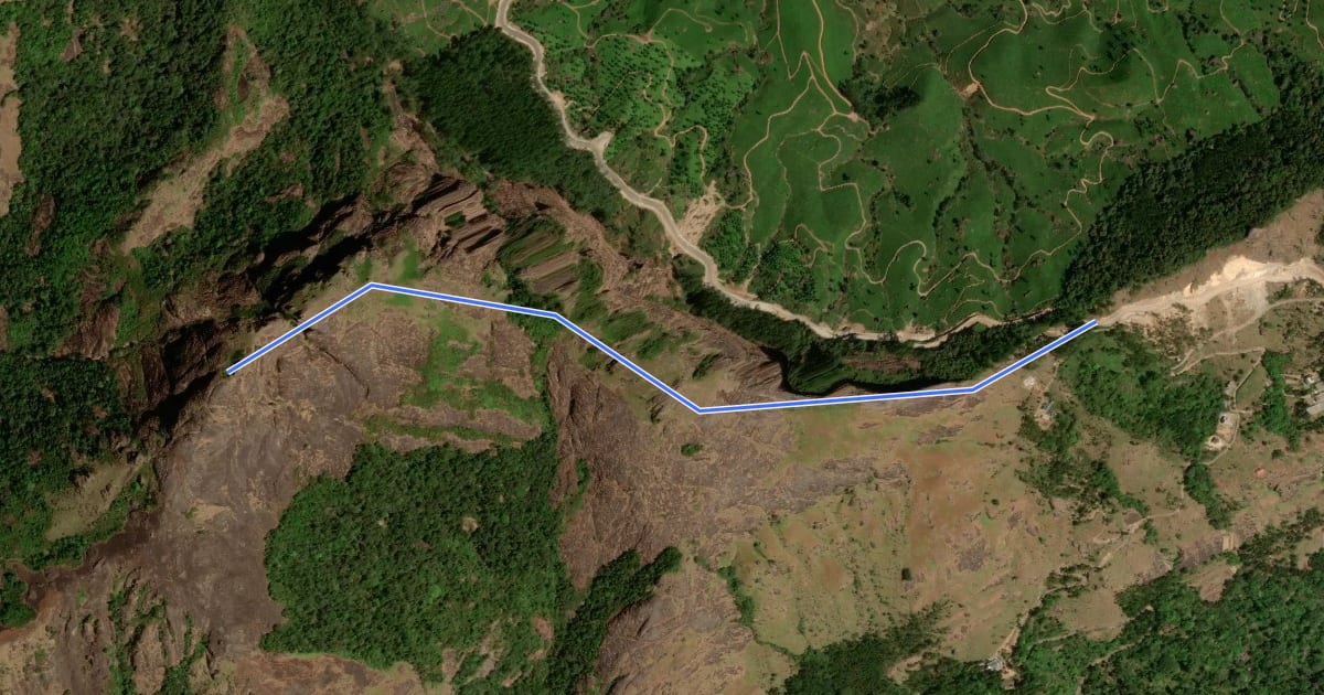 Маршрут Chokramudi Trail на спутниковом снимке