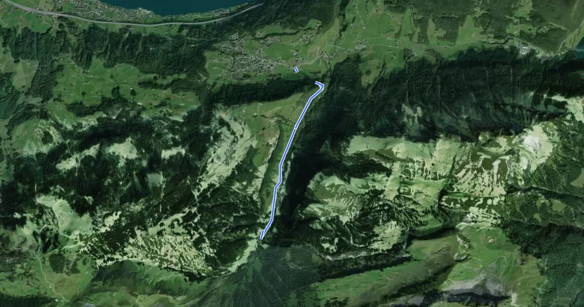 Маршрут Cholstrasse - Emmetten на спутниковом снимке