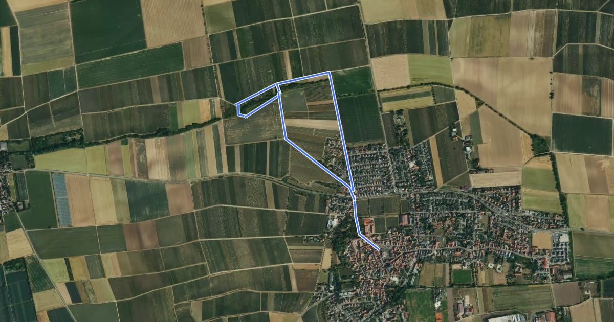 Маршрут Chorbrünnel-Rundweg на спутниковом снимке