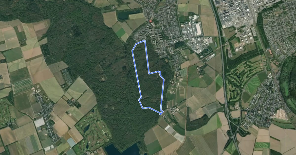 Маршрут Chorbusch Rundweg A3 на спутниковом снимке