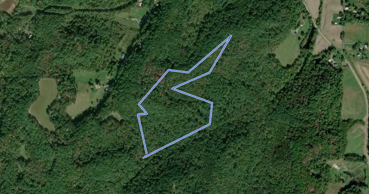 Маршрут Christmas Rocks Blue Loop Trail на спутниковом снимке