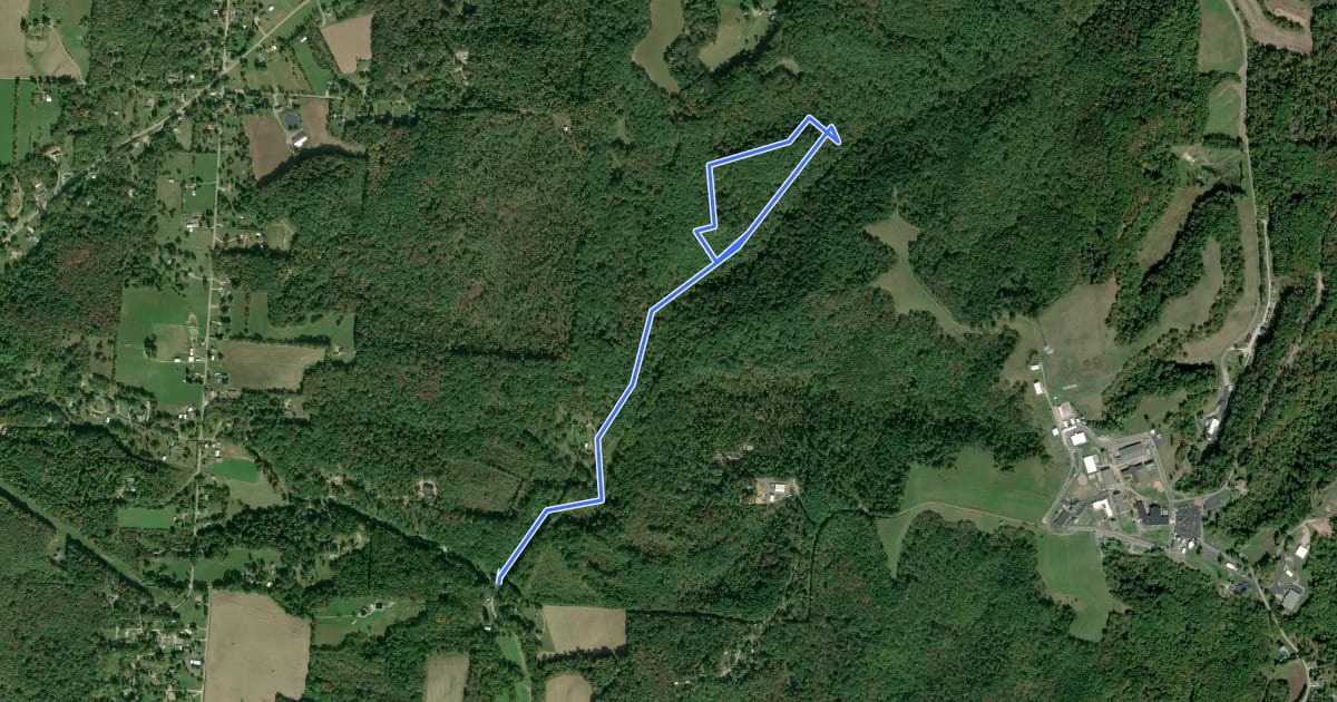 Маршрут Christmas Rocks Orange Loop Trail на спутниковом снимке