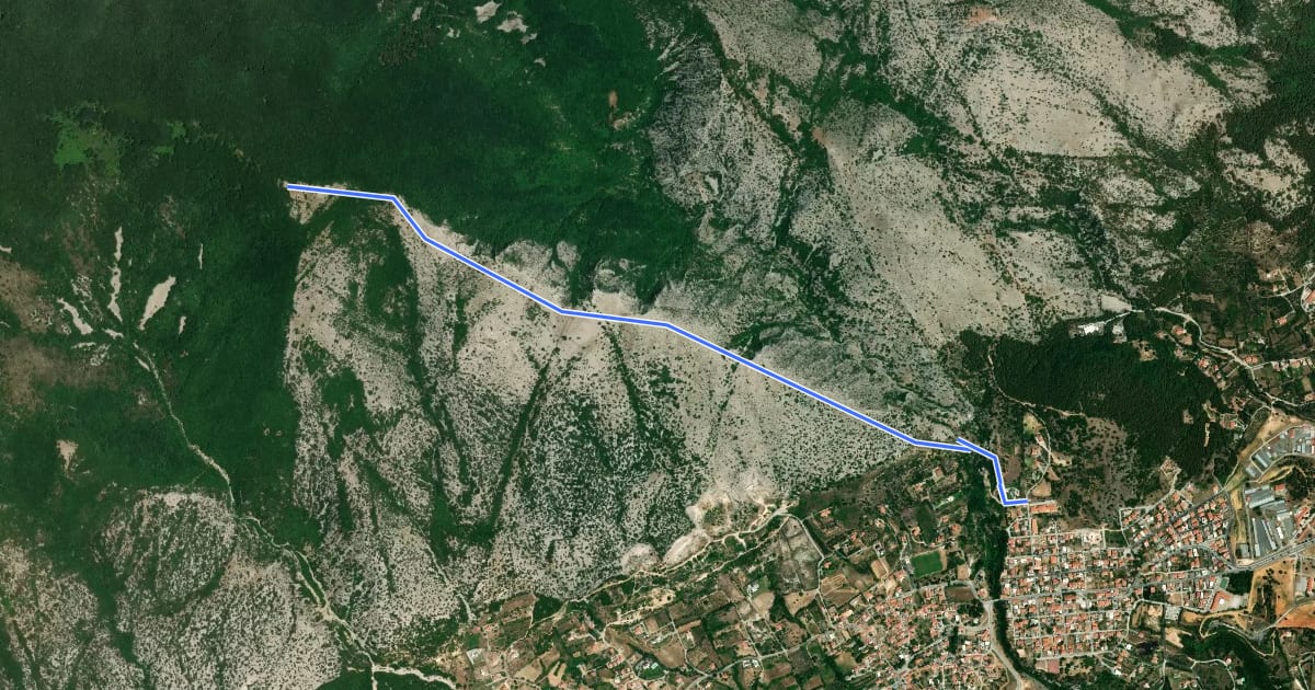 Маршрут Chrysa Melti Trail на спутниковом снимке