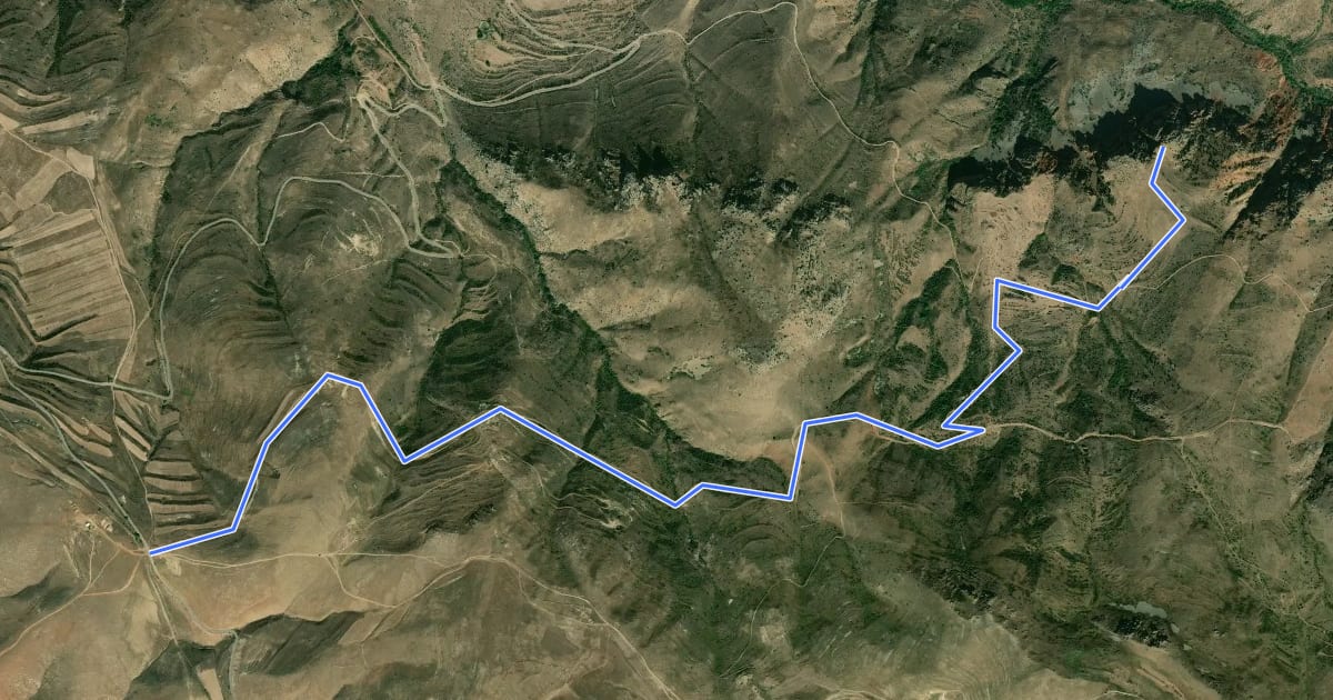 Маршрут Chukar Trail на спутниковом снимке