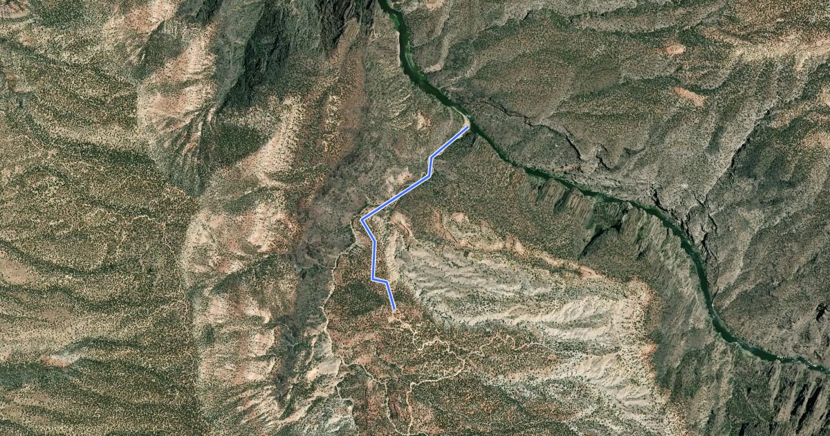 Маршрут Chukar Trail на спутниковом снимке