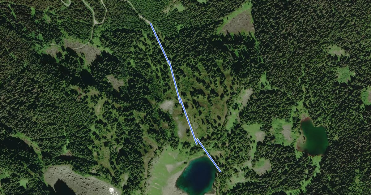 Маршрут Church Lake Trail на спутниковом снимке