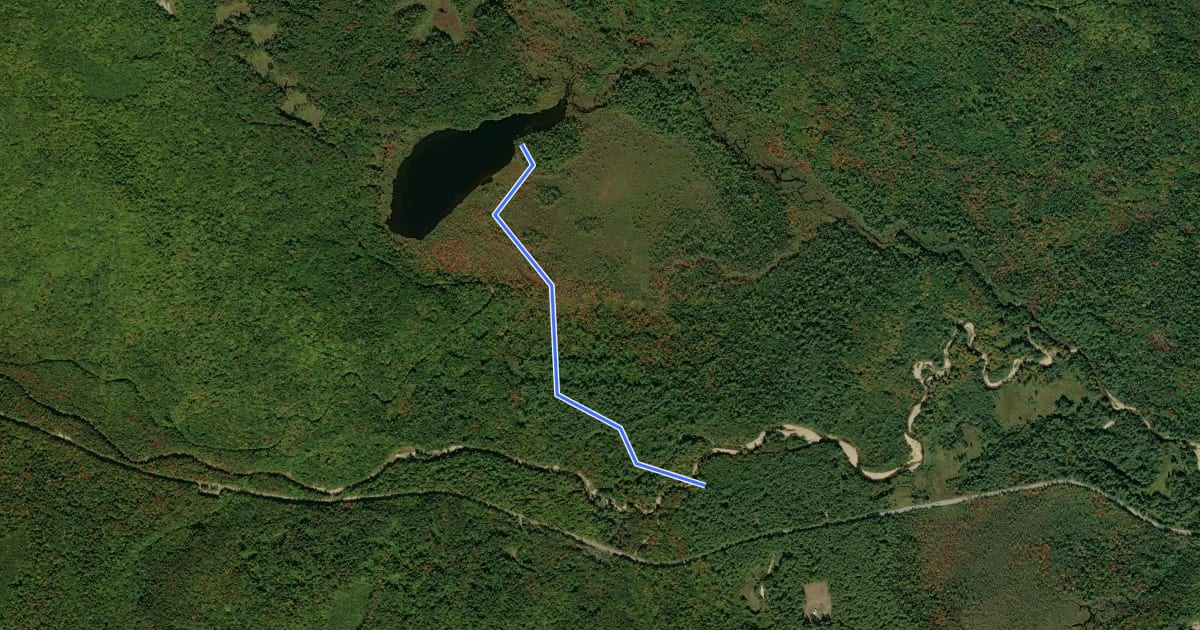 Маршрут Church Pond Trail на спутниковом снимке