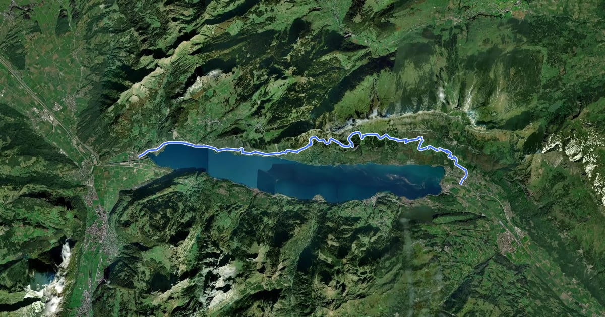 Маршрут Churfirsten Panoramabike на спутниковом снимке