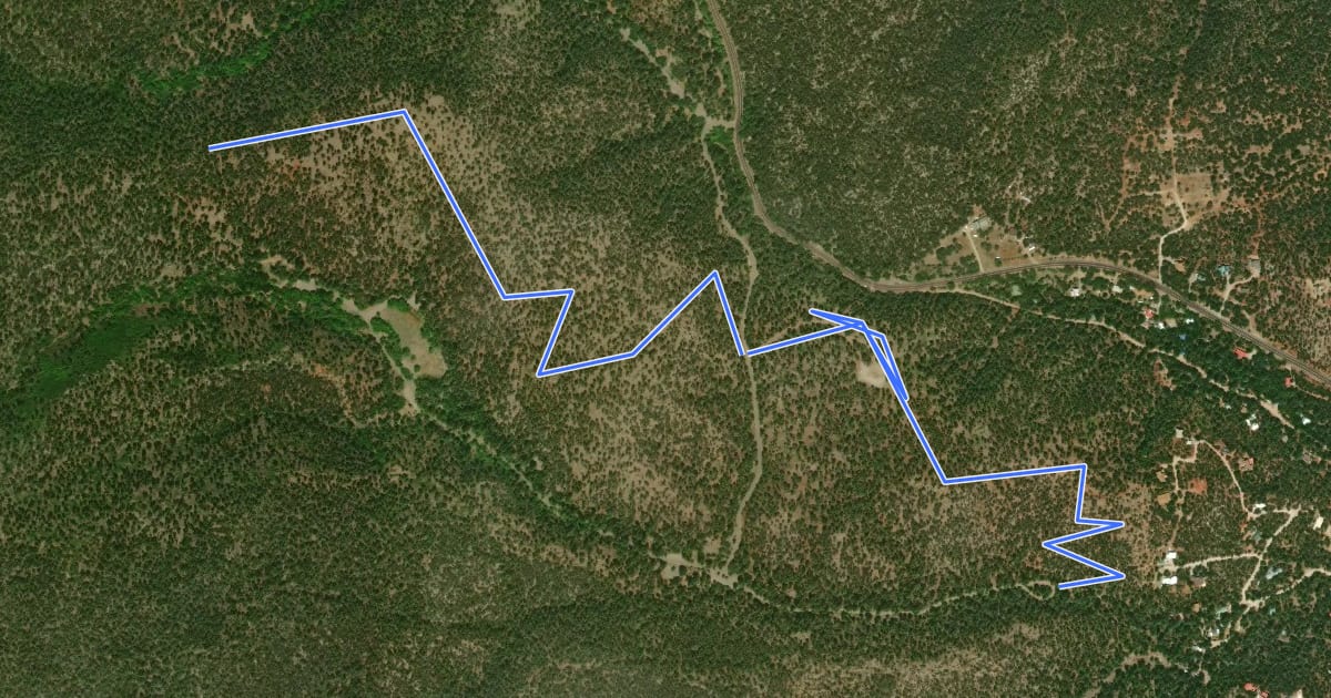 Маршрут Ciénega Horse Bypass Trail на спутниковом снимке