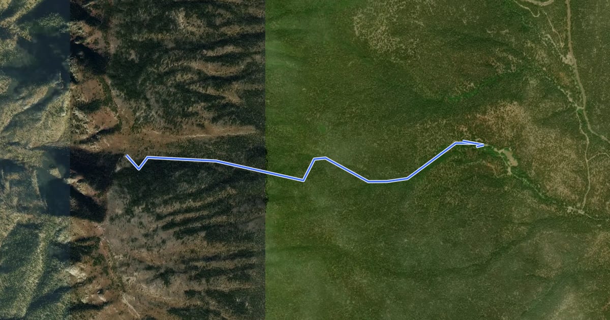 Маршрут Ciénega Trail на спутниковом снимке