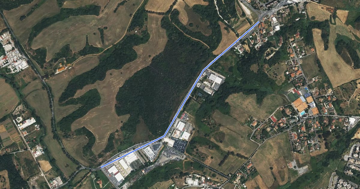 Маршрут Ciclabile Via della Pisana на спутниковом снимке