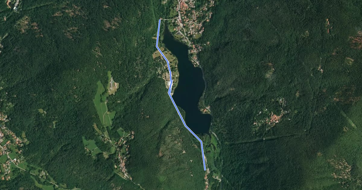 Маршрут Ciclopedonale Lago Ghirla на спутниковом снимке