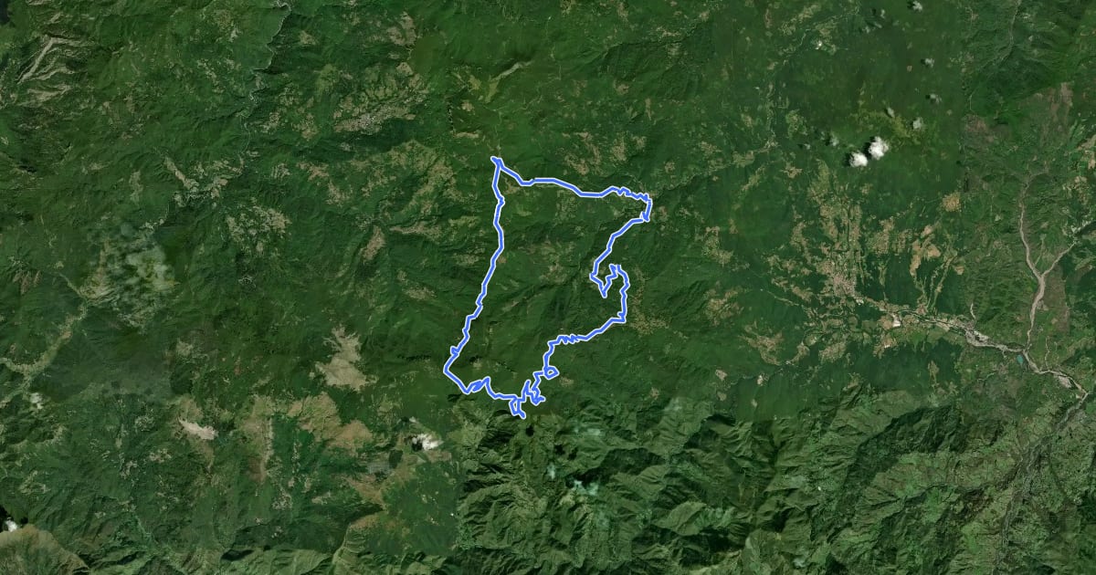 Маршрут Ciclopista del Monte Penna на спутниковом снимке