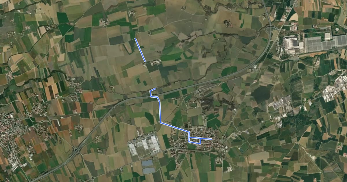 Маршрут Ciclostrade della Provincia di Torino на спутниковом снимке