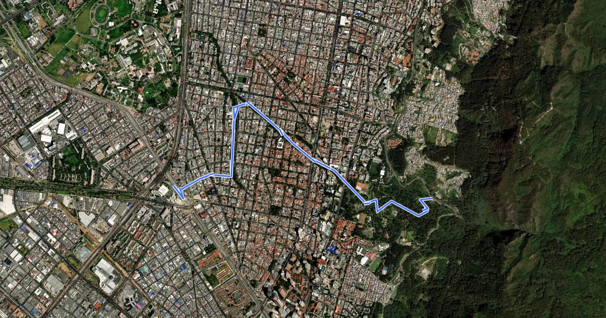 Маршрут Ciclovía Centro6 - Parkway y Parque Nacional на спутниковом снимке
