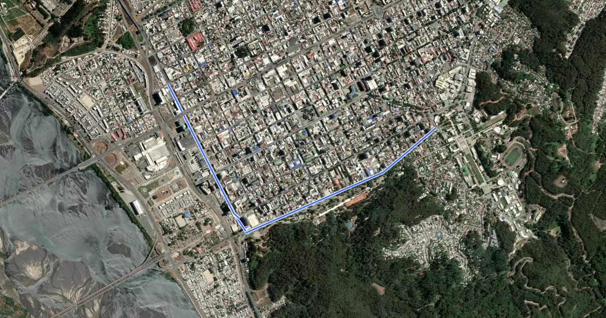 Маршрут Ciclovia Arturo Prat - Universidad de Concepción на спутниковом снимке