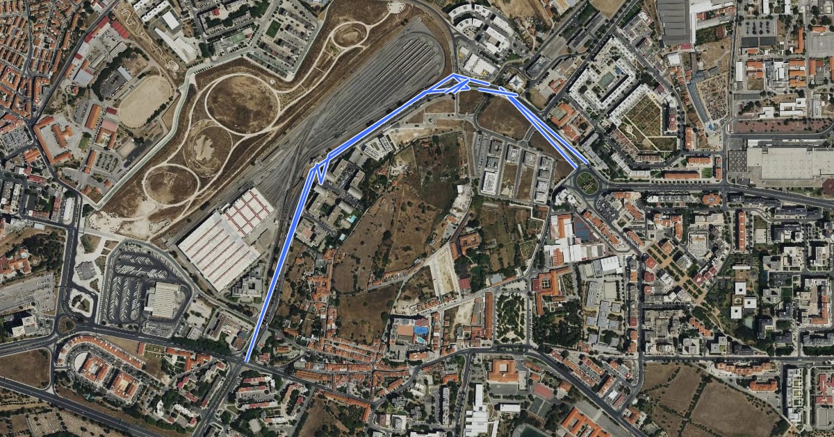 Маршрут Ciclovia Avenida Cidade de Praga на спутниковом снимке