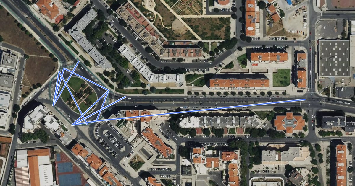 Маршрут Ciclovia Avenida das Nações Unidas на спутниковом снимке