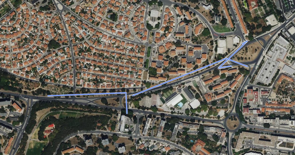 Маршрут Ciclovia Avenida Doutor Francisco Luís Gomes на спутниковом снимке