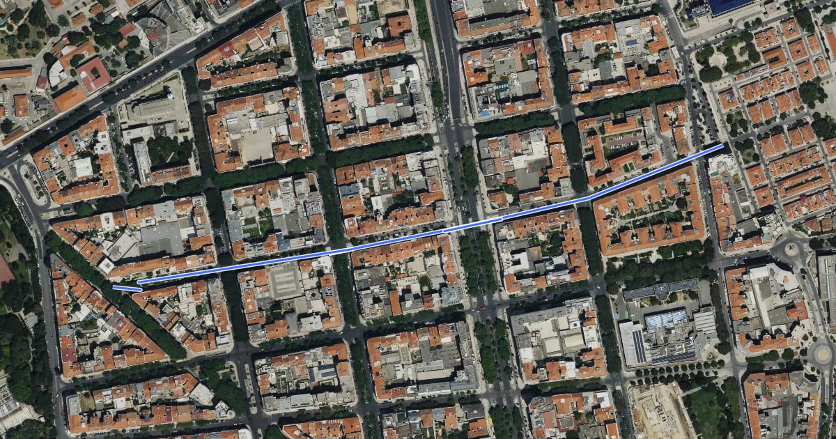 Маршрут Ciclovia Avenida Visconde de Valmor на спутниковом снимке