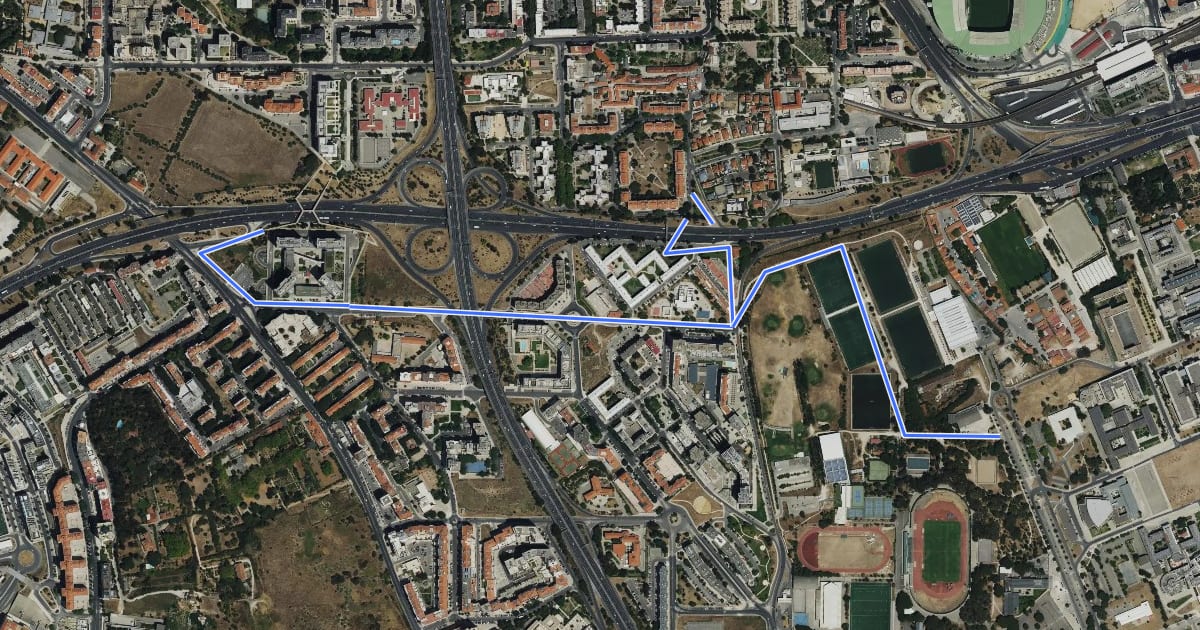 Маршрут Ciclovia Corredor Central Bensaúde-Belavista на спутниковом снимке