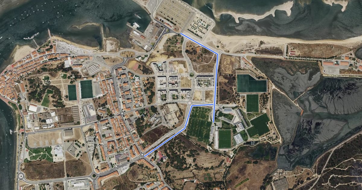 Маршрут Ciclovia da Quinta da Trindade на спутниковом снимке