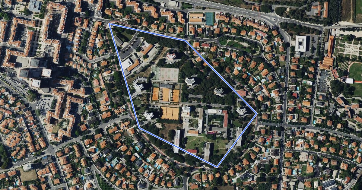 Маршрут Ciclovia de Nova Oeiras на спутниковом снимке