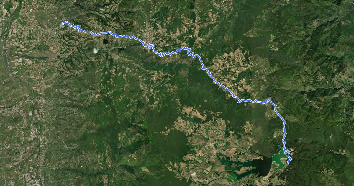Маршрут Ciclovia dei Parchi della Calabria - Tappa 4 на спутниковом снимке