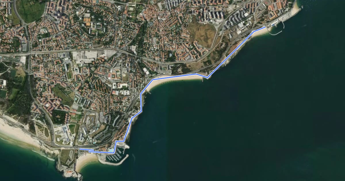 Маршрут Ciclovia do Passeio Marítimo Oeiras/Paço de Arcos на спутниковом снимке
