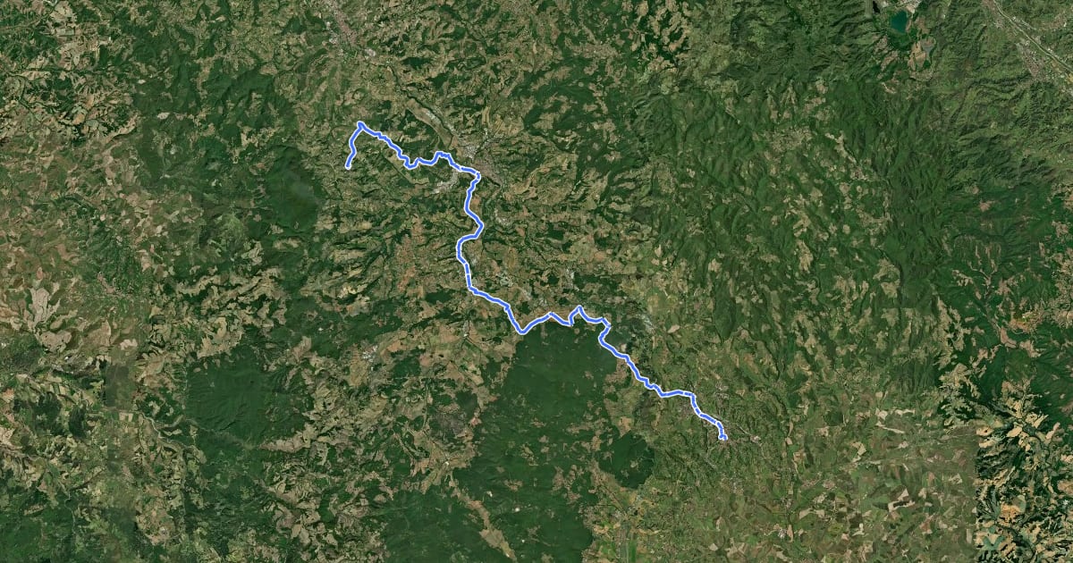 Маршрут Ciclovia Francigena - VFB16 на спутниковом снимке