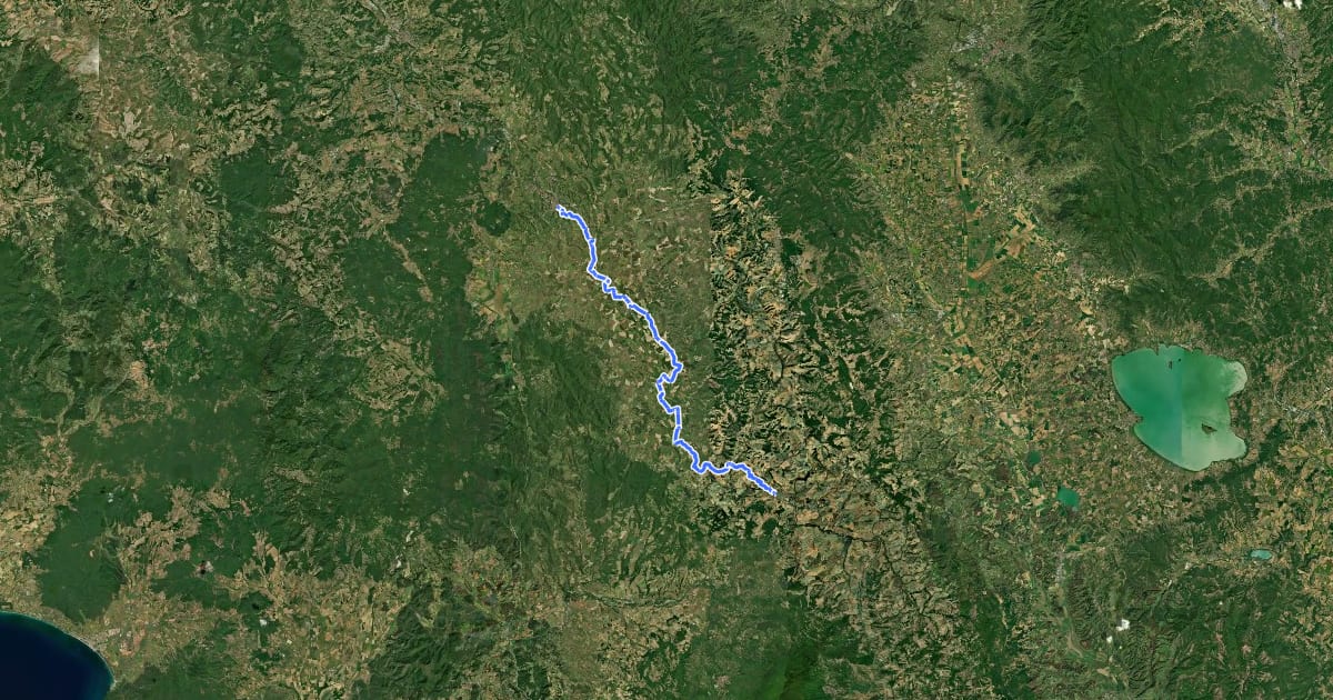 Маршрут Ciclovia Francigena - VFB17 на спутниковом снимке