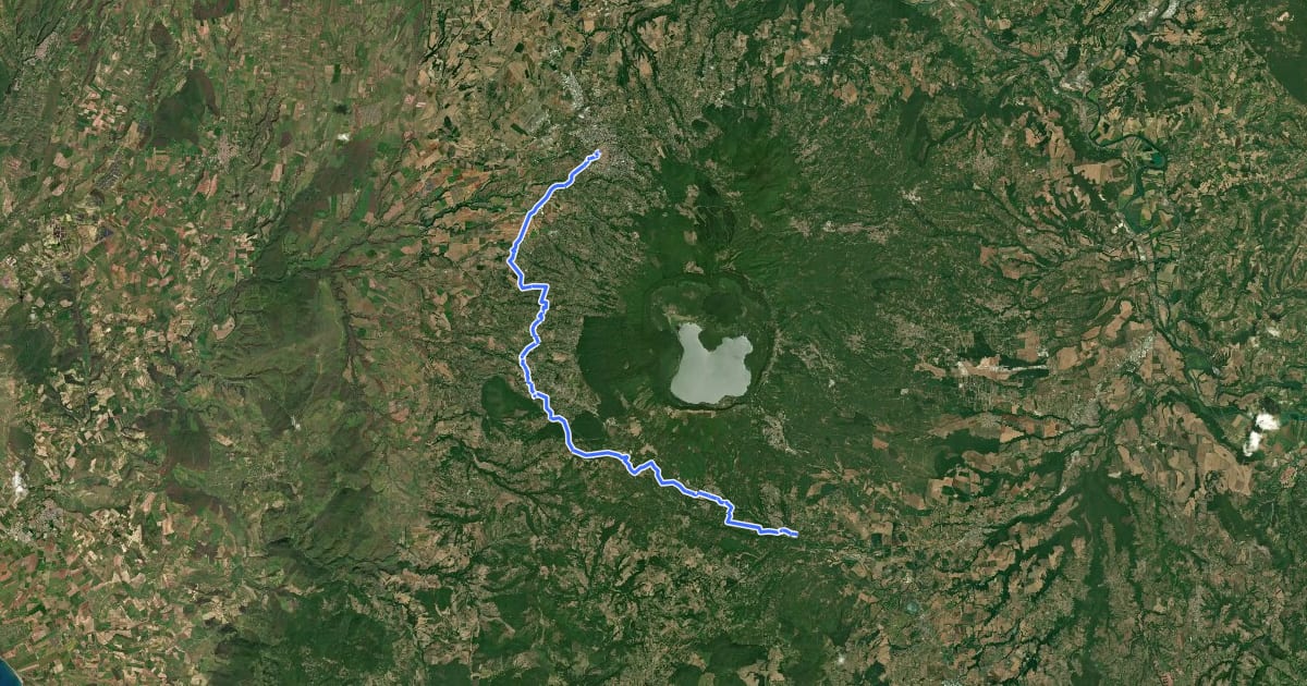 Маршрут Ciclovia Francigena - VFB21 на спутниковом снимке