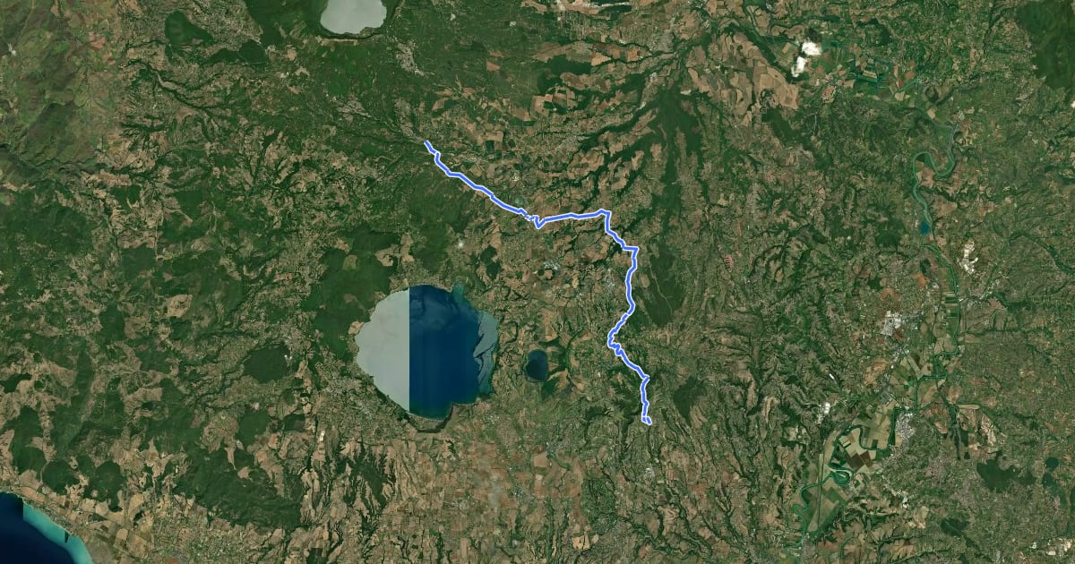 Маршрут Ciclovia Francigena - VFB22 на спутниковом снимке