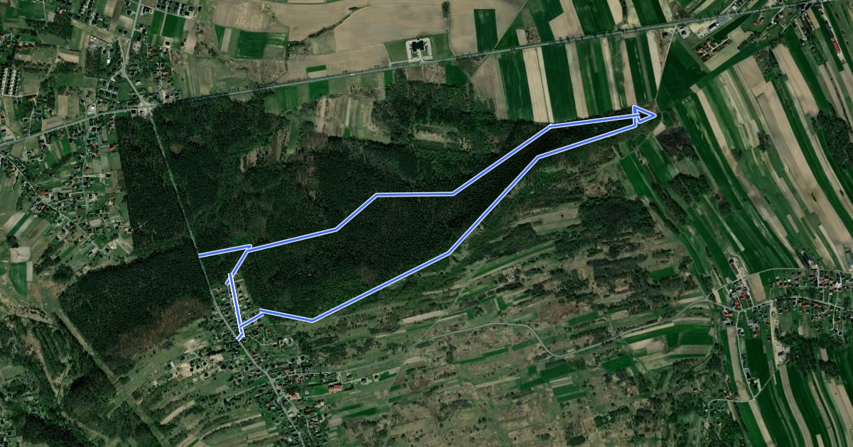 Маршрут Ścieżka geologiczna Kajasówka на спутниковом снимке