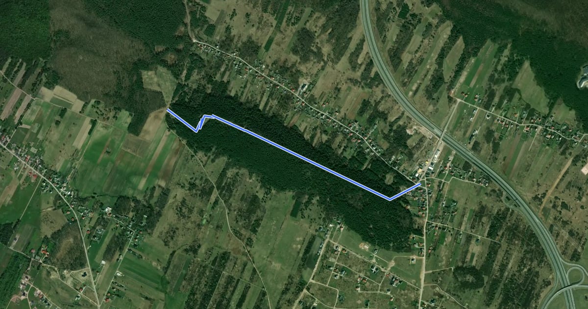 Маршрут Ścieżka Geoturystyczna Góra Zelejowa на спутниковом снимке
