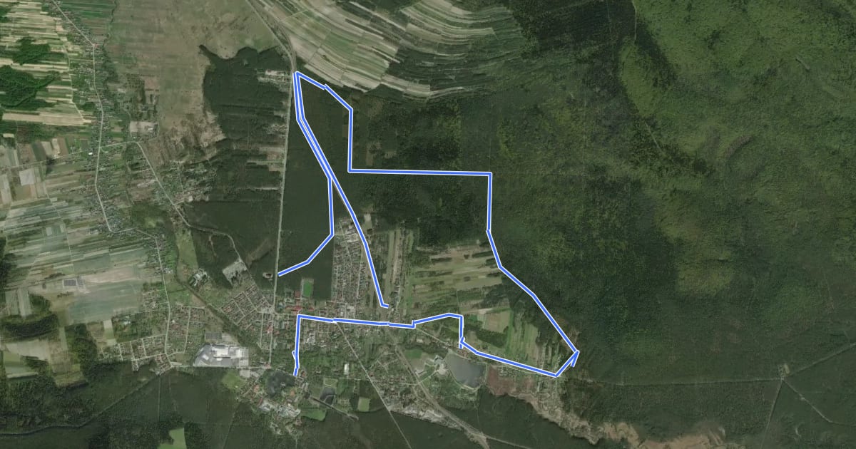 Маршрут Ścieżka spacerowa na Kamienną Górę на спутниковом снимке
