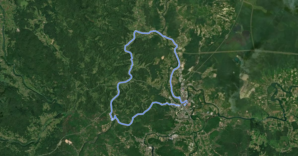 Маршрут Cikloturistička ruta 1 karlovačke županije на спутниковом снимке