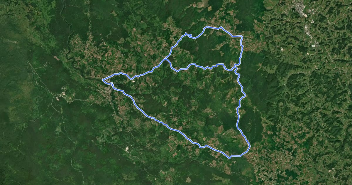 Маршрут Cikloturistička ruta 10 karlovačke županije на спутниковом снимке
