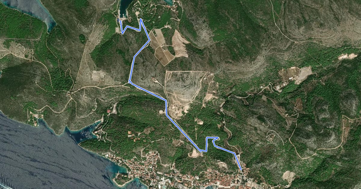 Маршрут Cikloturistička ruta 2 на спутниковом снимке