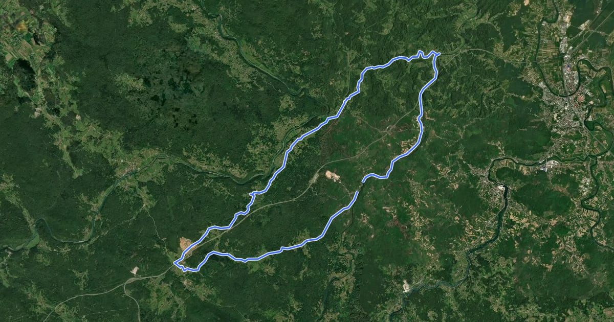 Маршрут Cikloturistička ruta 5 Karlovačke županije на спутниковом снимке