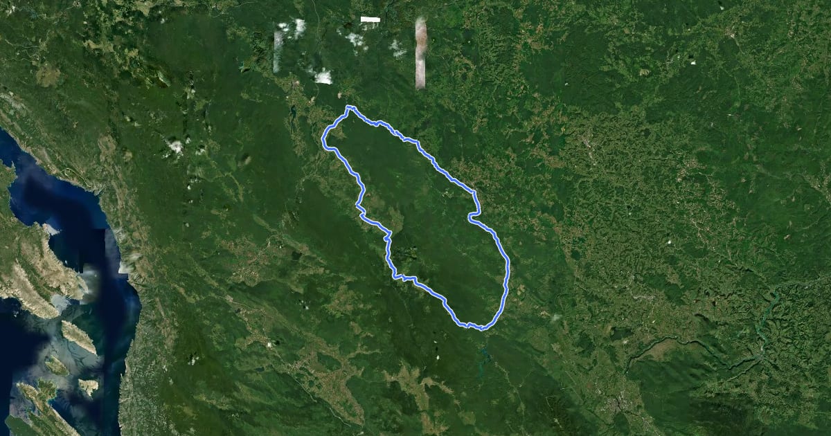 Маршрут Cikloturistička ruta 9 karlovačke županije на спутниковом снимке