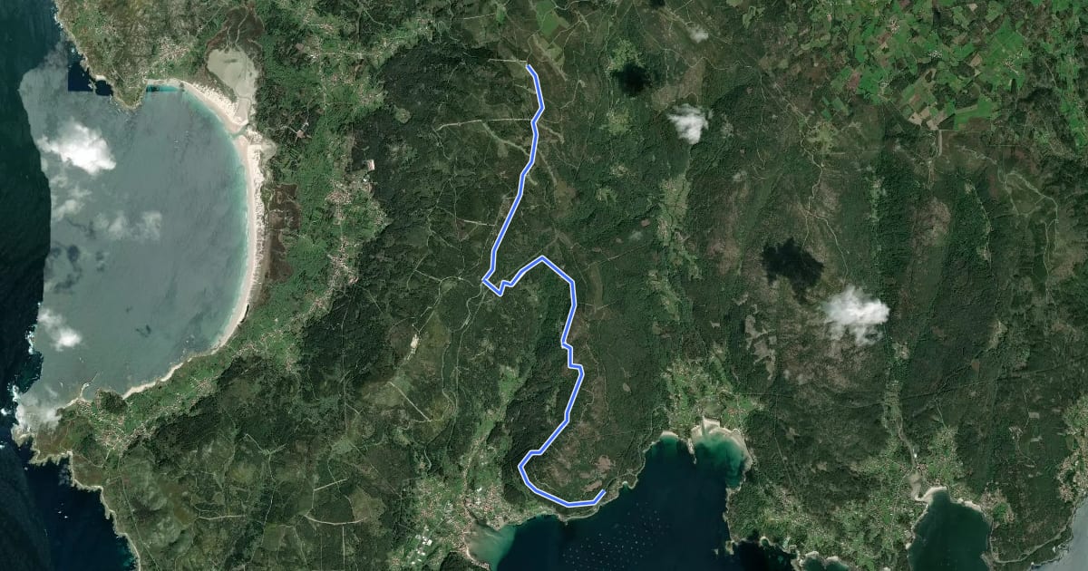 Маршрут [CIMA AC07] As Paxareiras * Sestaio на спутниковом снимке