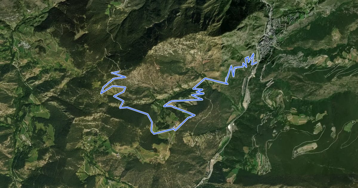 Маршрут [CIMA AN02] Coll de la Gallina * Fontaneda на спутниковом снимке