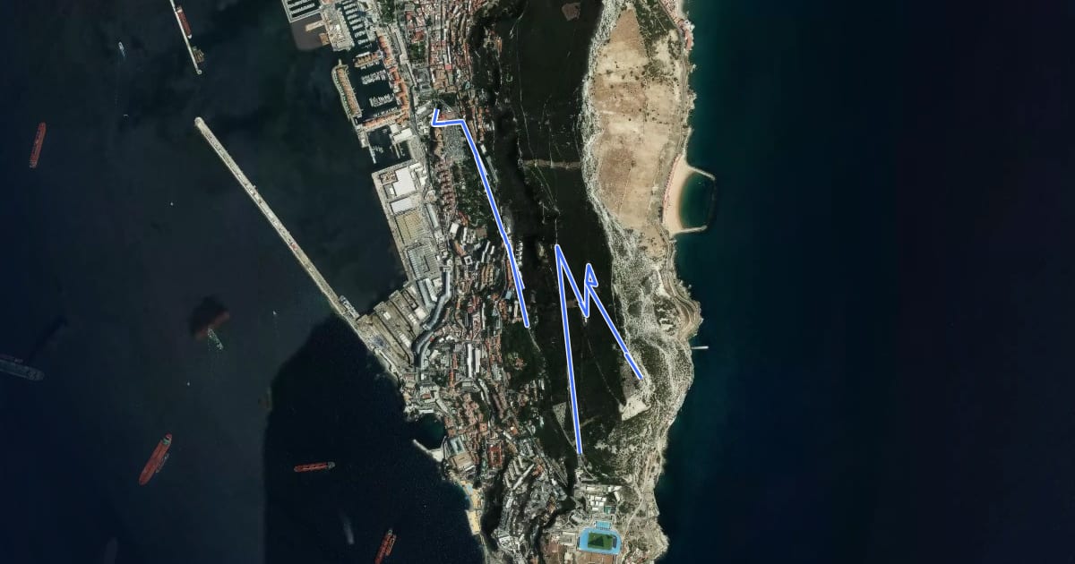 Маршрут [CIMA CD04] Subida a Gibraltar на спутниковом снимке