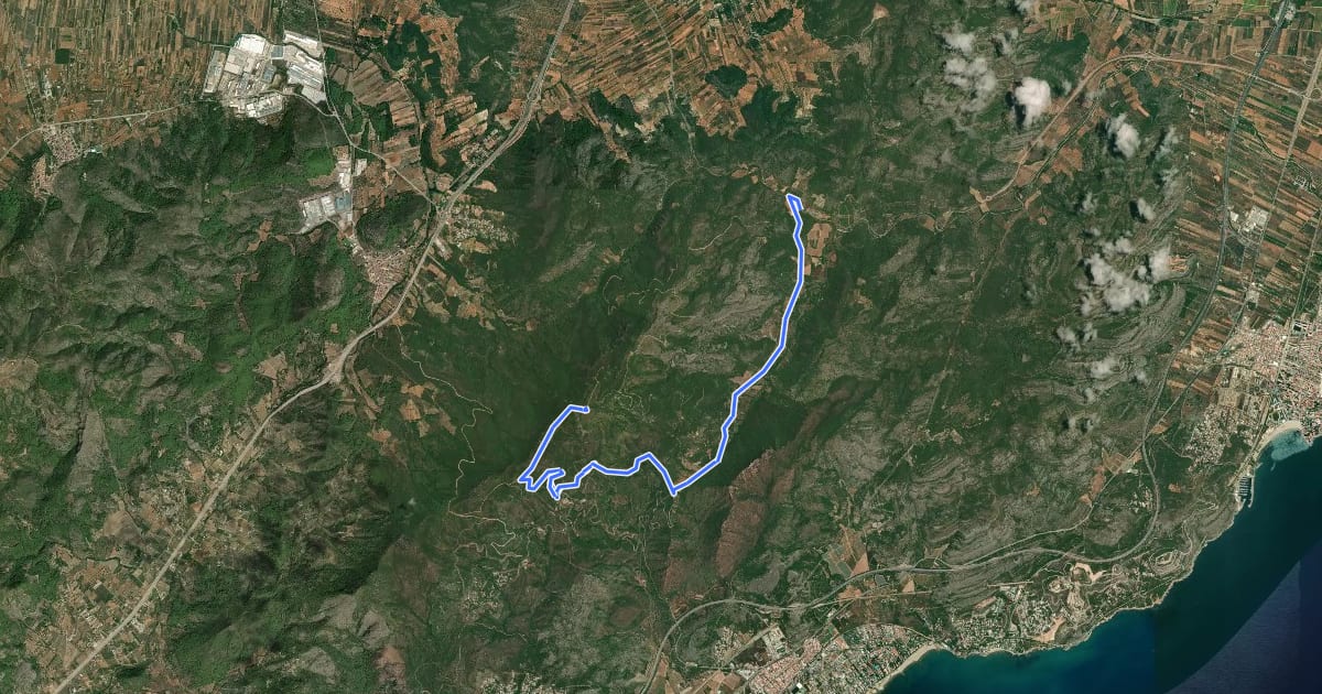 Маршрут [CIMA CS03] Desierto de Las Palmas - Monte Bartolo * CV-148 на спутниковом снимке