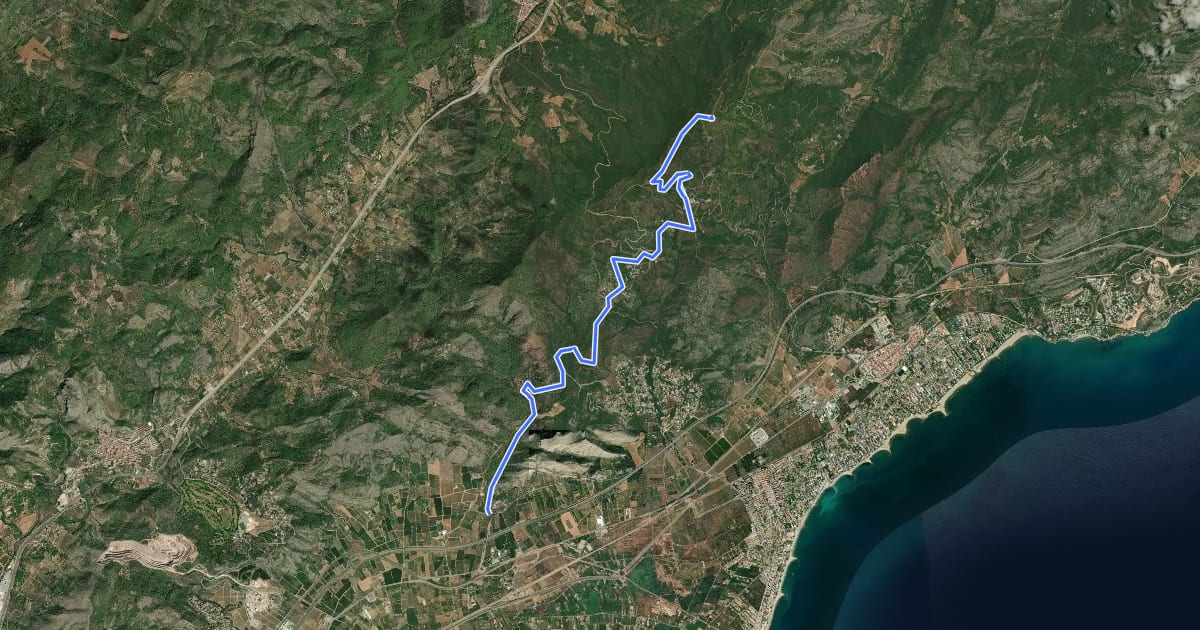 Маршрут [CIMA CS03] Desierto de Las Palmas - Monte Bartolo * La Magdalena на спутниковом снимке