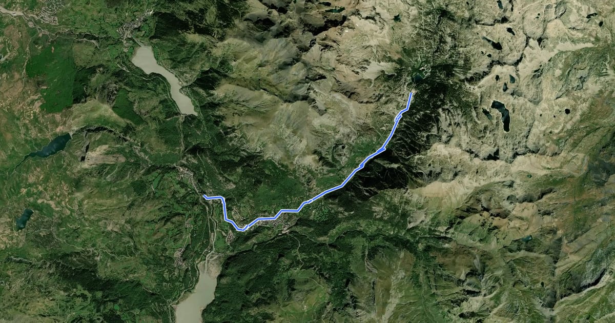 Маршрут [CIMA HU16] Baños de Panticosa на спутниковом снимке