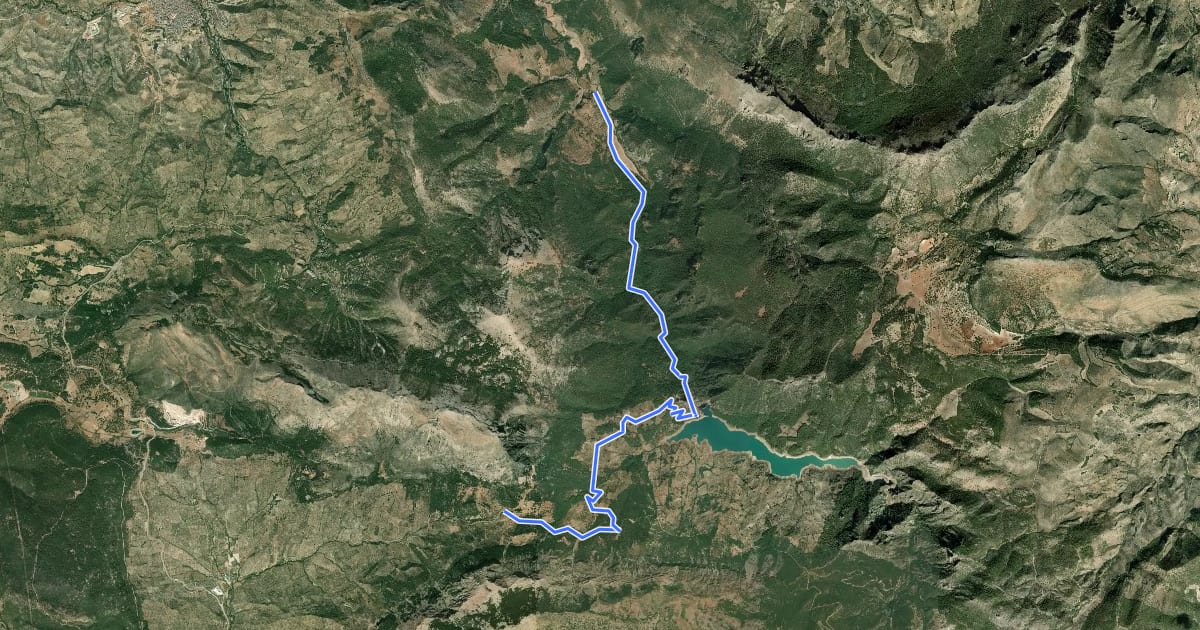 Маршрут [CIMA JA08] Las Coberteras * Embalse de Quiebrajano на спутниковом снимке